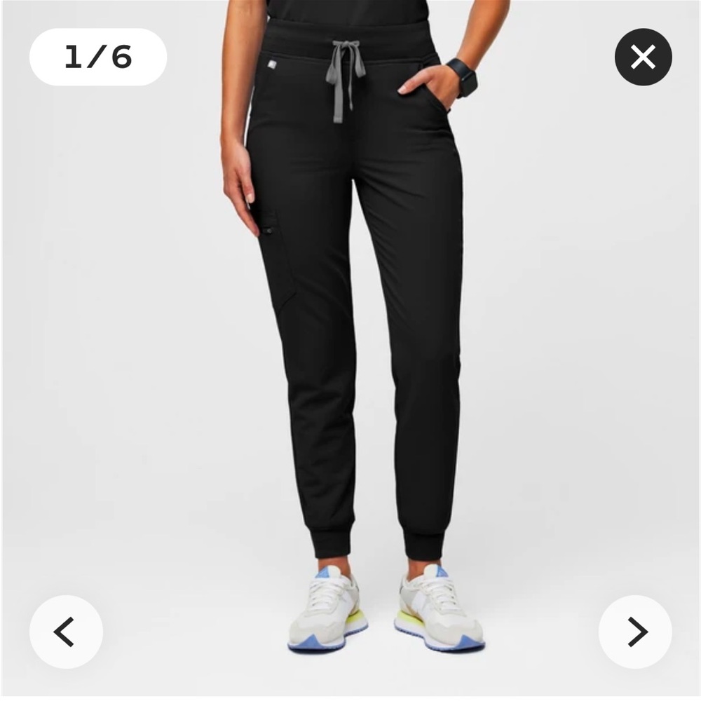 Figs Zamora High Waisted Jogger - Black XXL Petite